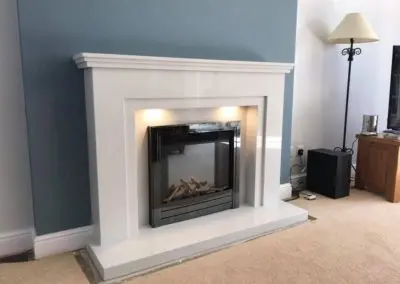 Fireplace package fire surround and fire