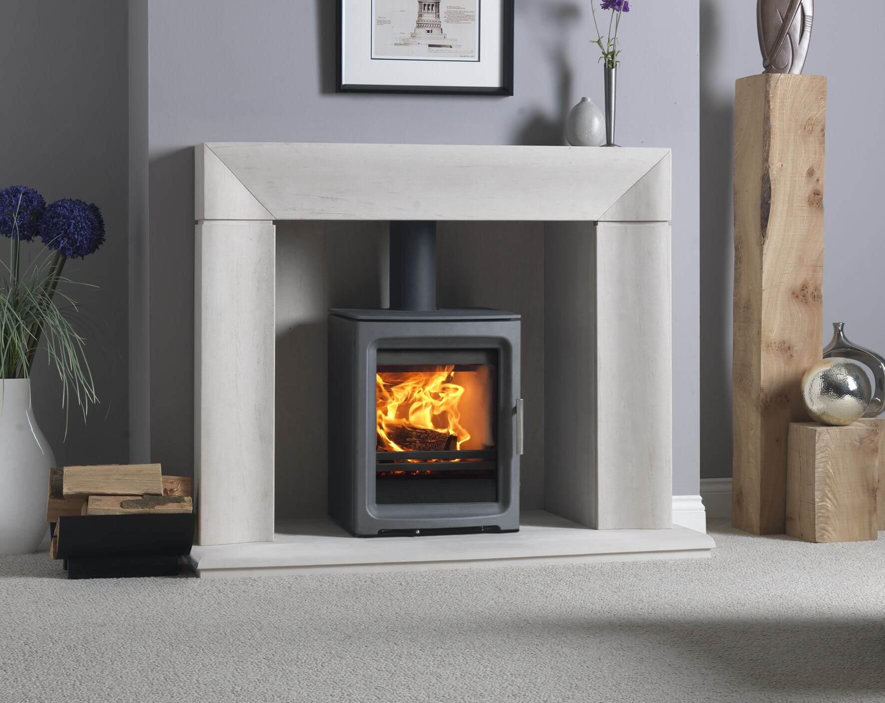 Purevision multi fuel stove Fireplace Finesse Bourne